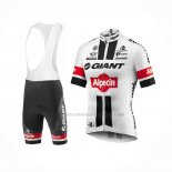 2016 Abbigliamento Ciclismo Giant Alpecin Bianco Rosso Manica Corta e Salopette