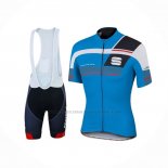 2016 Abbigliamento Ciclismo Sportful Nero Blu Manica Corta e Salopette(1)