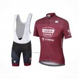 2017 Abbigliamento Ciclismo Strade Bianche Trek Rosso Manica Corta e Salopette