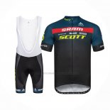 2023 Abbigliamento Ciclismo Scott Sram Nero Manica Corta e Salopette