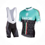 2017 Abbigliamento Ciclismo Donne Bianchi Nero Verde Manica Corta e Salopette