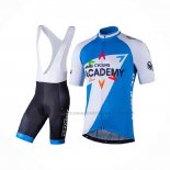 2018 Abbigliamento Ciclismo Israel Cycling Academy Bianco Blu Manica Corta e Salopette