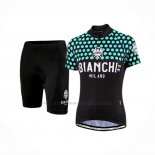 2019 Abbigliamento Ciclismo Donne Bianchi Nero Verde Manica Corta e Salopette