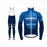 2021 Abbigliamento Ciclismo Deceuninck Quick Step Blu Manica Lunga e Salopette