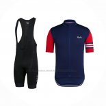 2021 Abbigliamento Ciclismo Rapha Spento Blu Rosso Manica Corta e Salopette