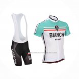 2014 Abbigliamento Ciclismo Bianchi Bianco Verde Manica Corta e Salopette