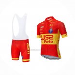 2020 Abbigliamento Ciclismo W52-FC Porto Rosso Giallo Manica Corta e Salopette