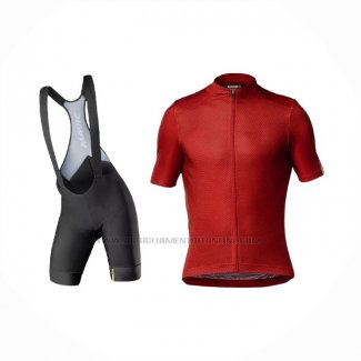 2021 Abbigliamento Ciclismo Mavic Rosso Manica Corta e Salopette