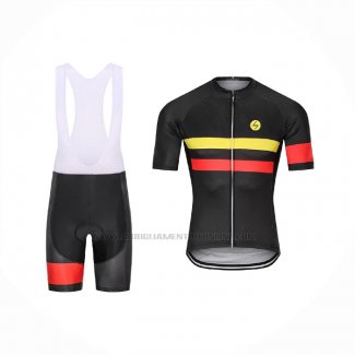 2021 Abbigliamento Ciclismo Steep Rosso Giallo Manica Corta e Salopette