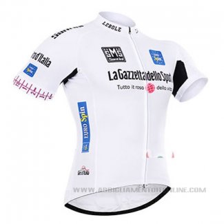 2015 Abbigliamento Ciclismo Giro d'Italia Bianco Manica Corta