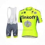 2016 Abbigliamento Ciclismo Tinkoff Giallo Manica Corta e Salopette