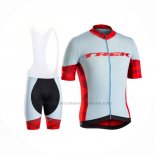 2016 Abbigliamento Ciclismo Trek Bontrager Blu Rosso Manica Corta e Salopette