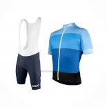 2017 Abbigliamento Ciclismo POC Fondo Elements Azzurro Manica Corta e Salopette