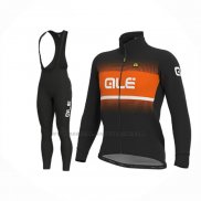 2020 Abbigliamento Ciclismo ALE Arancione Nero Manica Lunga e Salopette
