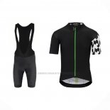 2021 Abbigliamento Ciclismo Assos Nero Bianco Verde Manica Corta e Salopette