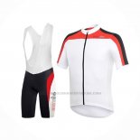 2017 Abbigliamento Ciclismo RH+ Bianco Rosso Manica Corta e Salopette