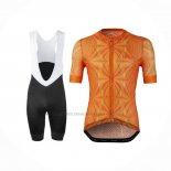 2020 Abbigliamento Ciclismo Lecol Arancione Manica Corta e Salopette