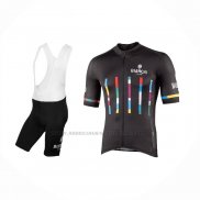 2021 Abbigliamento Ciclismo Bianchi Nero Manica Corta e Salopette(3)