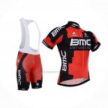 2015 Abbigliamento Ciclismo BMC Nero Arancione Manica Corta e Salopette