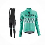 2016 Abbigliamento Ciclismo Donne Bianchi Nero Verde Manica Lunga e Salopette