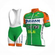 2018 Abbigliamento Ciclismo Bardiani Csf Verde Bianco Manica Corta e Salopette
