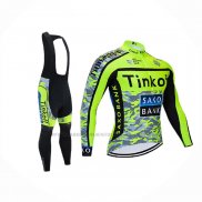 2021 Abbigliamento Ciclismo Tinkoff Giallo Manica Lunga e Salopette