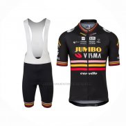 2023 Abbigliamento Ciclismo Jumbo Visma Nero Manica Corta e Salopette