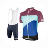 2017 Abbigliamento Ciclismo POC Fondo Elements Blu Fuxia Manica Corta e Salopette