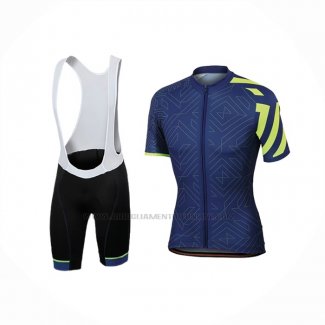 2018 Abbigliamento Ciclismo Sportful Prism Spento Blu Manica Corta e Salopette