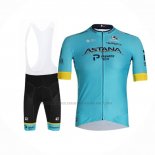 2020 Abbigliamento Ciclismo Astana Giallo Blu Manica Corta e Salopette