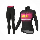 2020 Abbigliamento Ciclismo Donne ALE Rosa Nero Manica Lunga e Salopette