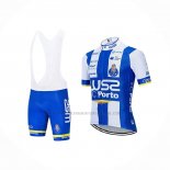 2020 Abbigliamento Ciclismo W52-FC Porto Bianco Blu Manica Corta e Salopette