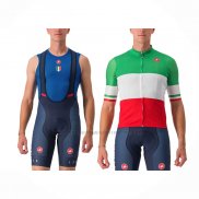 2023 Abbigliamento Ciclismo Giro d'Italia Verde Bianco Rosso Manica Corta e Salopette