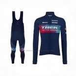 2023 Abbigliamento Ciclismo Trek Factory Blu Manica Lunga e Salopette
