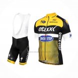 2016 Abbigliamento Ciclismo Etixx Quick Step Giallo Nero Manica Corta e Salopette