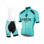 2017 Abbigliamento Ciclismo Bianchi Milano Meja Verde Manica Corta e Salopette