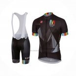 2017 Abbigliamento Ciclismo Castelli Maratona Nero Manica Corta e Salopette