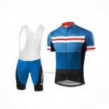 2018 Abbigliamento Ciclismo Loffler Nero Blu Manica Corta e Salopette