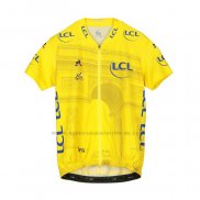 2019 Abbigliamento Ciclismo Tour de France Giallo Manica Corta
