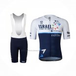 2021 Abbigliamento Ciclismo Israel Cycling Academy Blu Bianco Manica Corta e Salopette