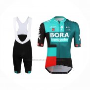 2022 Abbigliamento Ciclismo Bora-Hansgrone Verde Manica Corta e Salopette