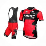 2016 Abbigliamento Ciclismo BMC Nero Rosso Manica Corta e Salopette