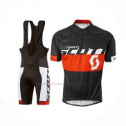 2016 Abbigliamento Ciclismo Scott Nero Rosso Manica Corta e Salopette