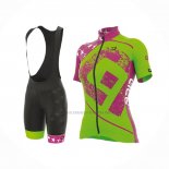 2017 Abbigliamento Ciclismo Donne ALE Verde Manica Corta e Salopette