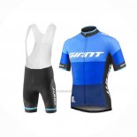 2018 Abbigliamento Ciclismo Giant Elevate Blu Manica Corta e Salopette