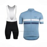 2018 Abbigliamento Ciclismo Rapha Blu Blu Scuro Manica Corta e Salopette