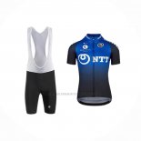 2020 Abbigliamento Ciclismo NTT Pro Cycling Blu Nero Manica Corta e Salopette