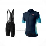 2021 Abbigliamento Ciclismo Castelli Spento Blu Manica Corta e Salopette