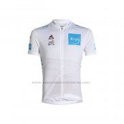2021 Abbigliamento Ciclismo Tour de France Bianco Manica Corta