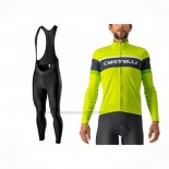 2022 Abbigliamento Ciclismo Castelli Aceso Verde Manica Lunga e Salopette